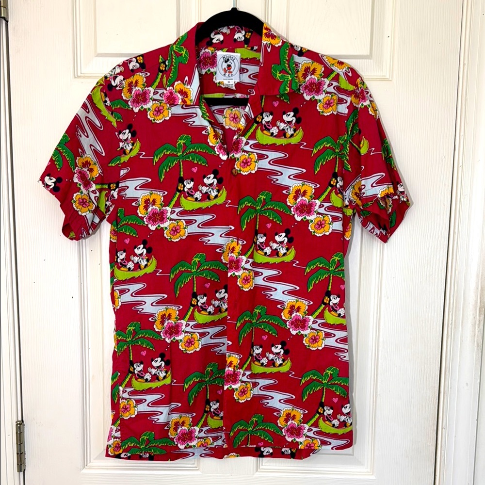 MICKEY & Co. Vintage 100% Cotton Disney Top Red Shirt Unisex Size Small